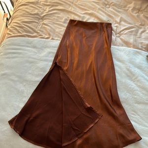 Silk Midi Skirt